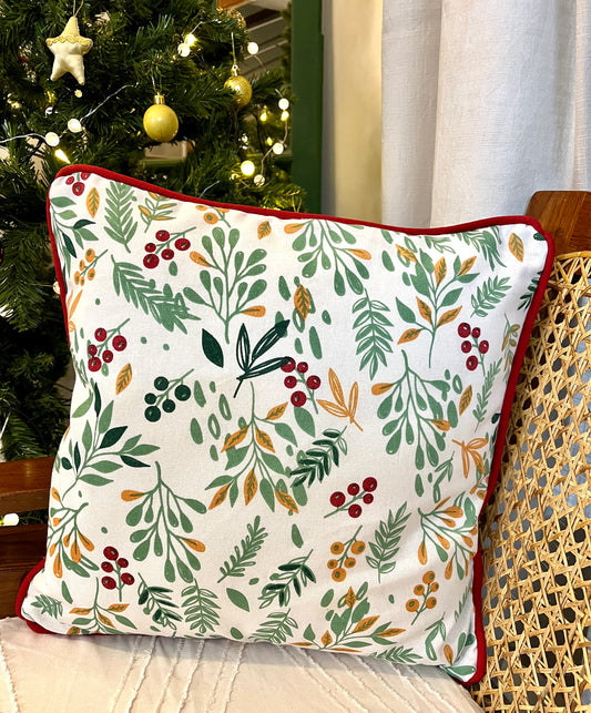 Christmas cushion cover - Berry Foliage