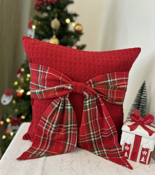 Christmas Cushion Cover - Big Bow