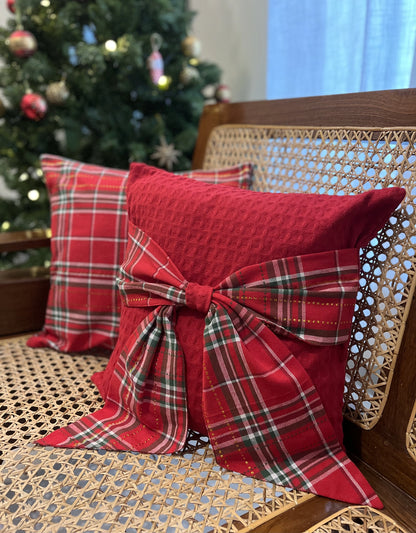 Christmas Cushion Cover - Big Bow