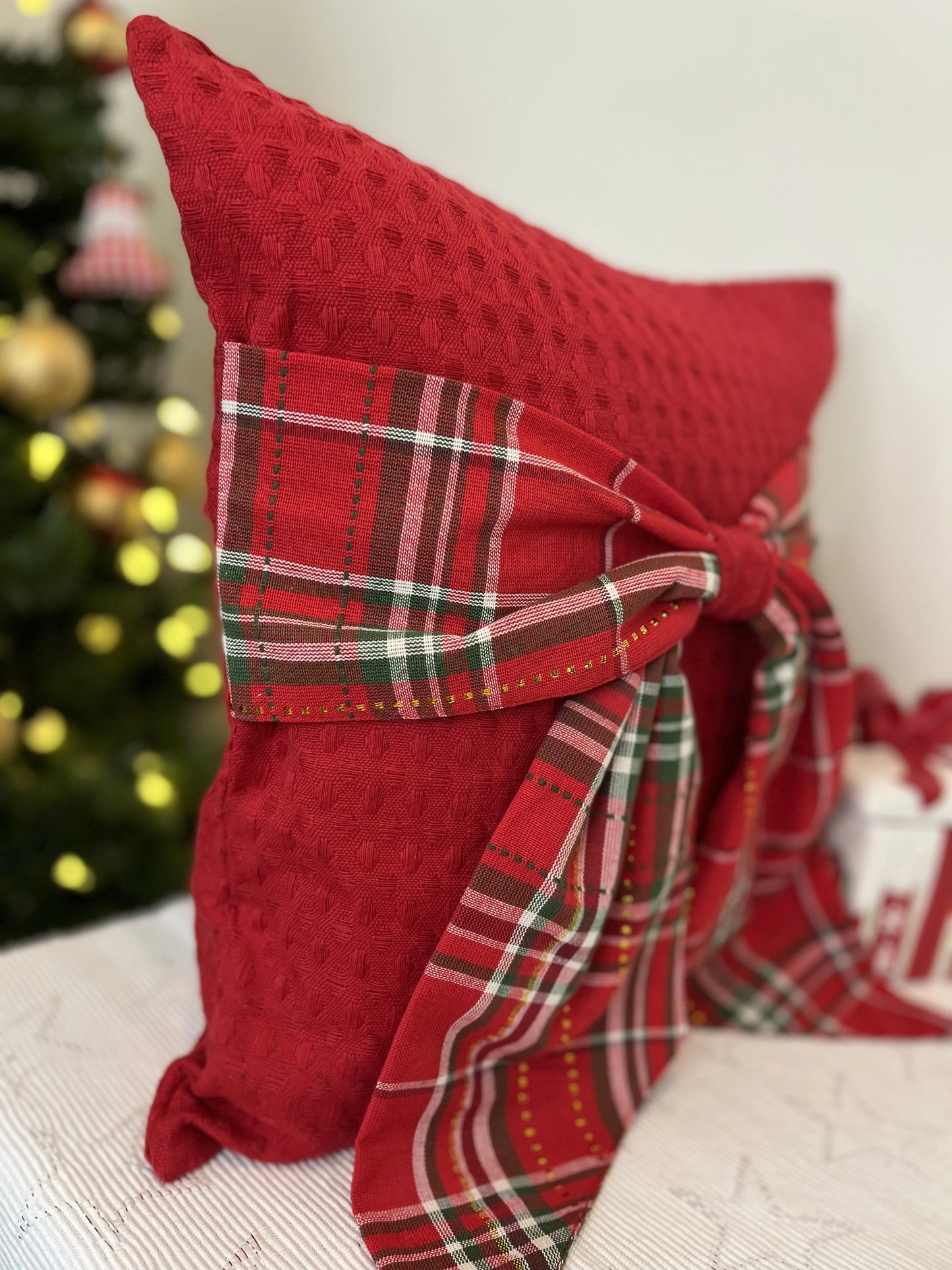 Christmas Cushion Cover - Big Bow