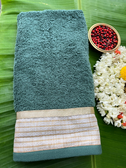 Hand Towel - Kasavu in Green