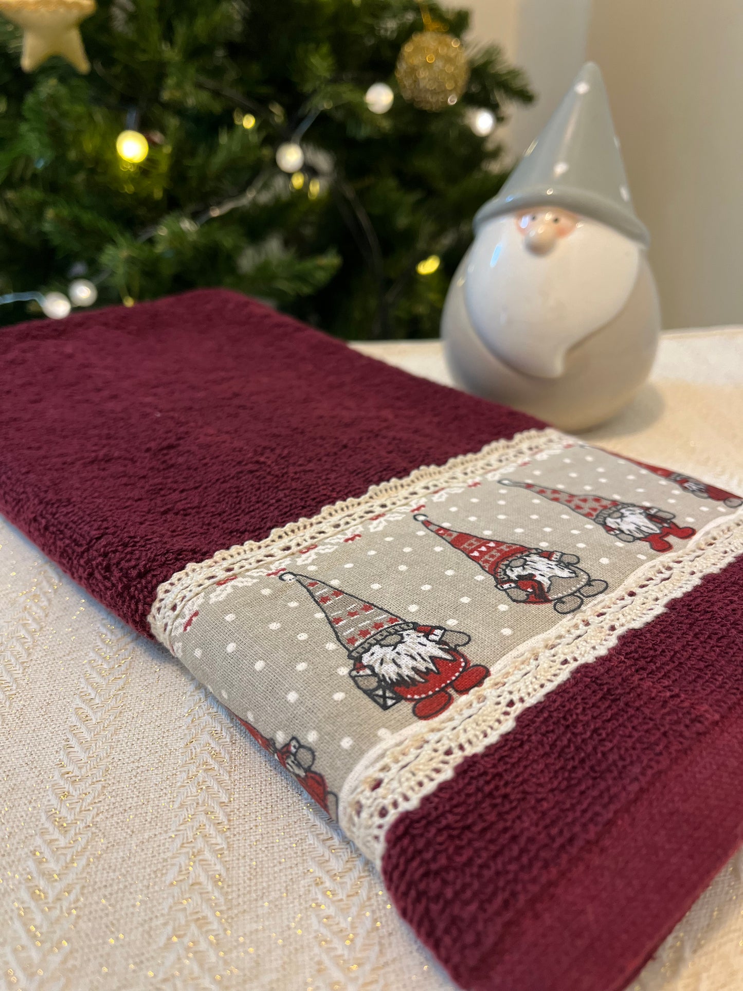 Christmas Hand Towel - Gnomes