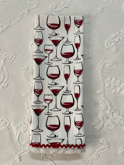 Kitchen Towel- Wineglass