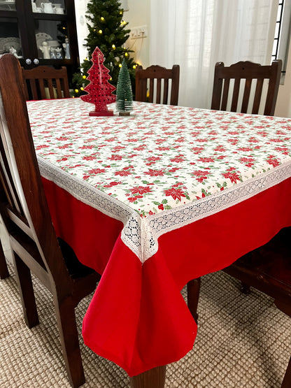 Christmas Tablecloth -  Poinsettias