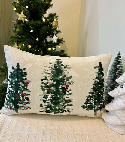 Christmas Cushion Cover - Trees of Pine Forest