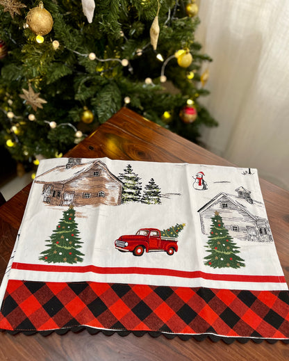 Christmas Kitchen Towel- Truck n Tree