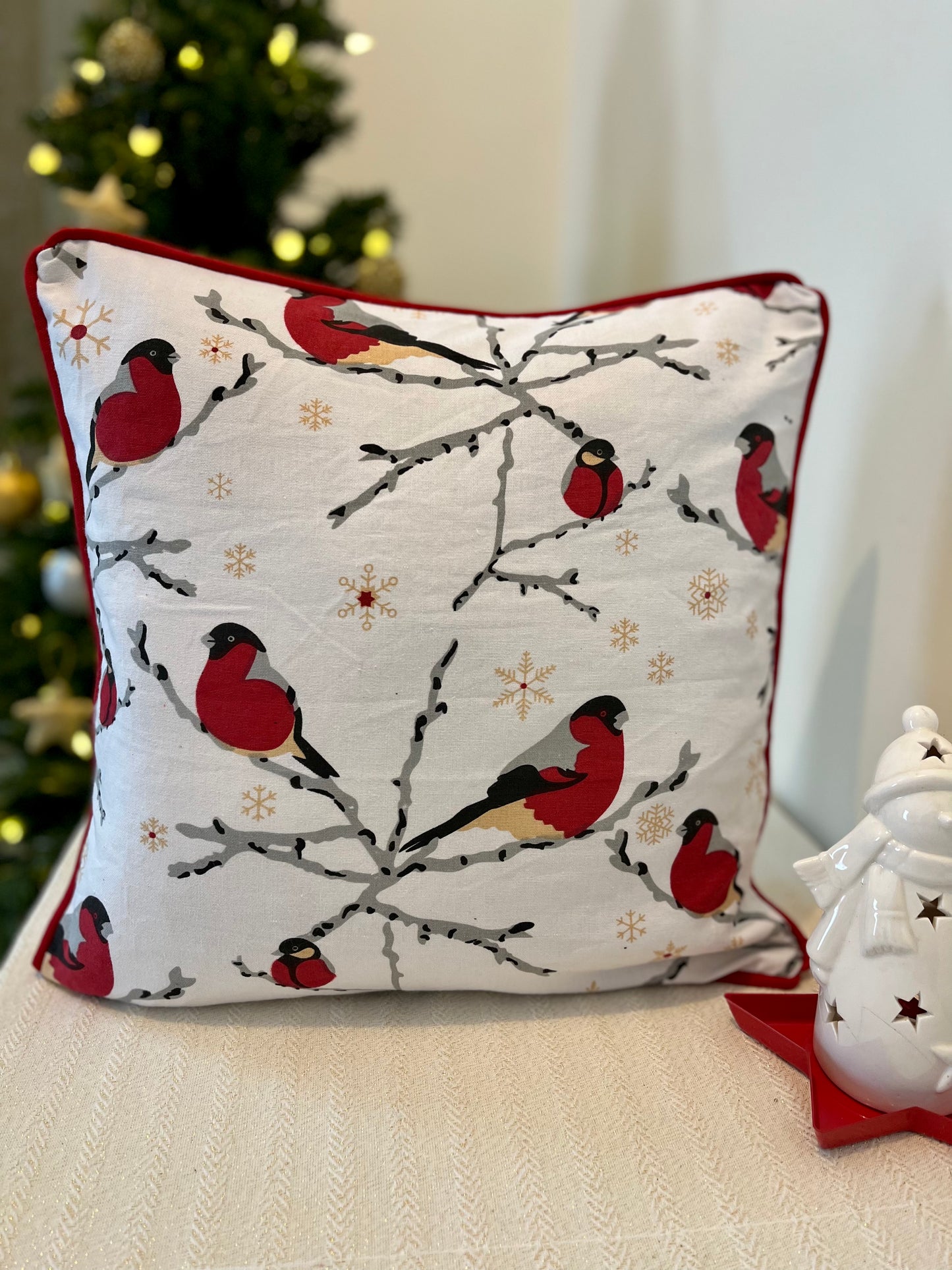 Christmas Cushion Cover - Cardinals