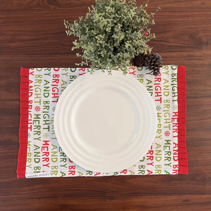 Placemats- Merry & Bright ( Red Ruffles)