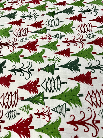 Christmas Bedsheet - Pine Trees ( King)