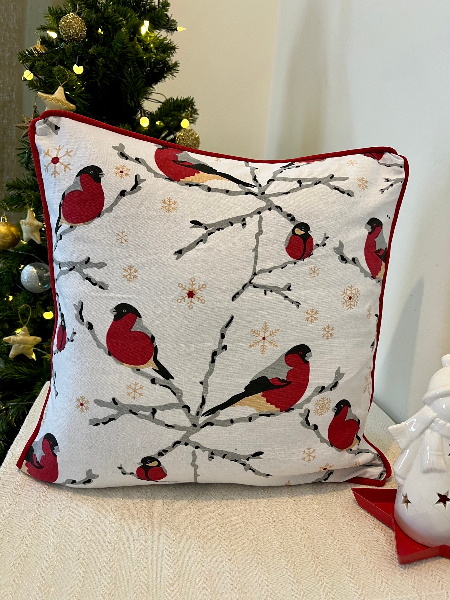 Christmas Cushion Cover - Cardinals