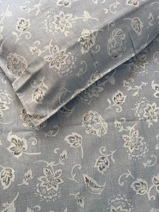Bedsheet- Blossoms on blue
