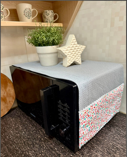Microwave Cover - Pink garden