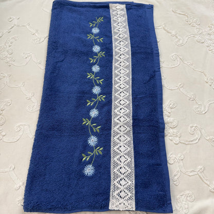 Bath Towel - Floral Bluezz