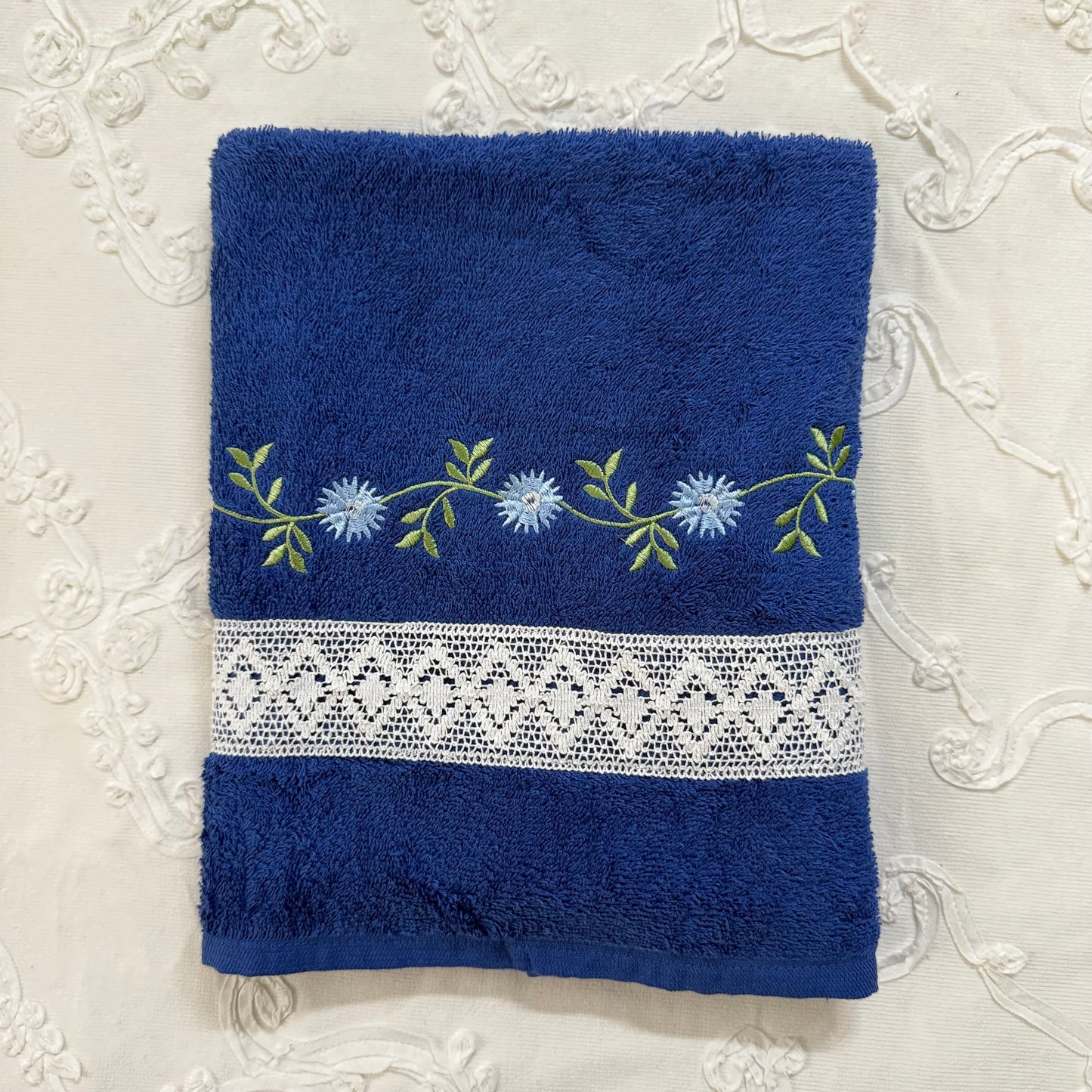 Bath Towel - Floral Bluezz
