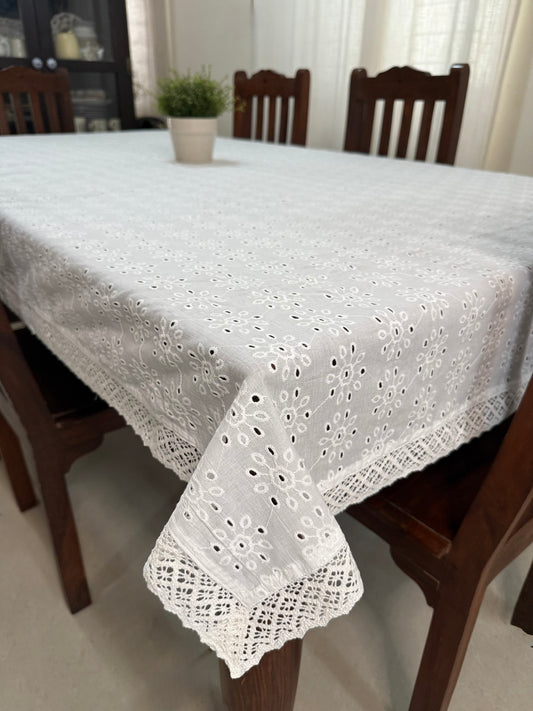 Tablecloth- White Floral Hakoba