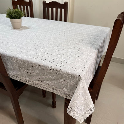 Tablecloth- White Floral Hakoba