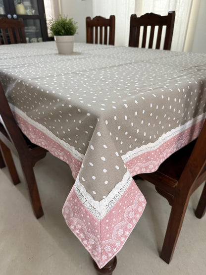 Tablecloth- Beige Polka