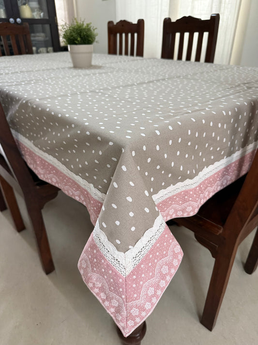 Tablecloth- Beige Polka