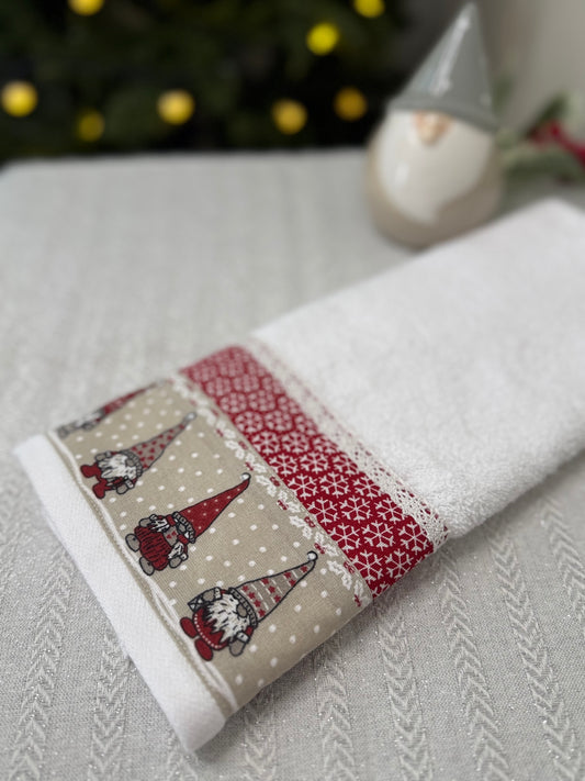 Christmas Hand Towel - Elves of starry night