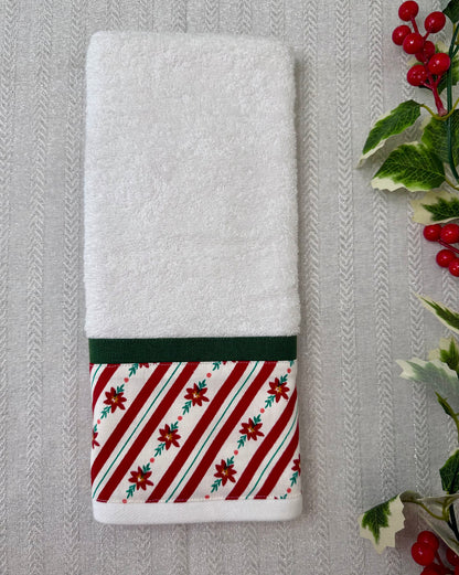 Christmas Hand Towel - Tiny Poinsettias