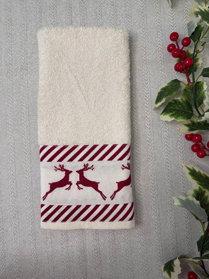 Christmas Hand Towel - Reindeers