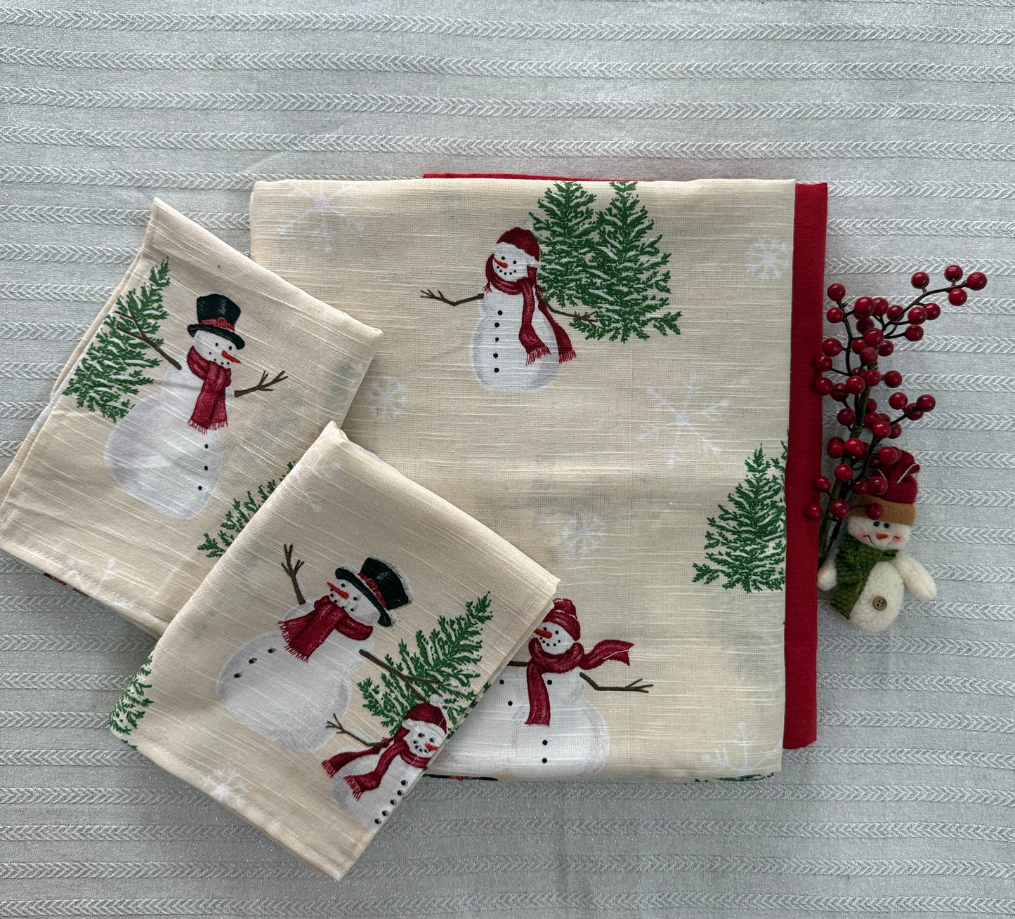 Christmas Bedsheet - Snowman (King)