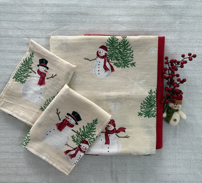 Christmas Bedsheet - Snowman (King)