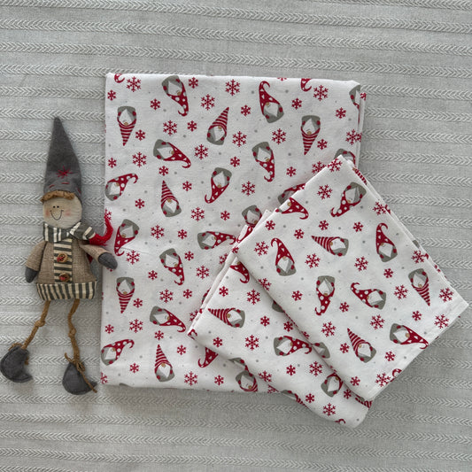Christmas Bedsheet - Gnomes( Single)