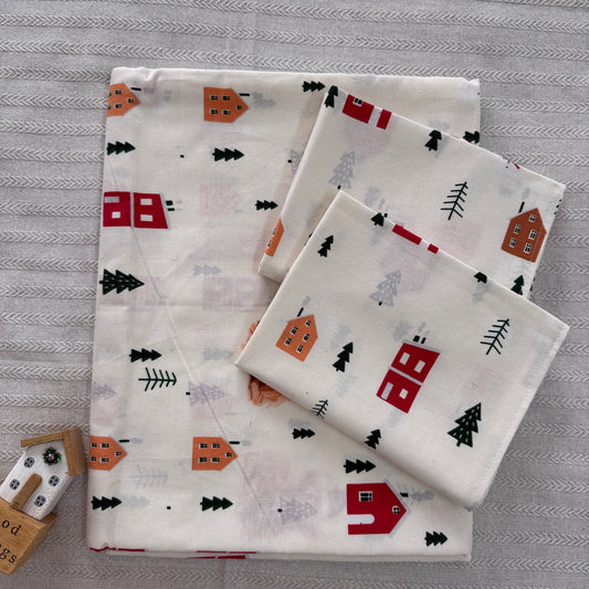 Christmas Bedsheet - Christmas Homes (Single)