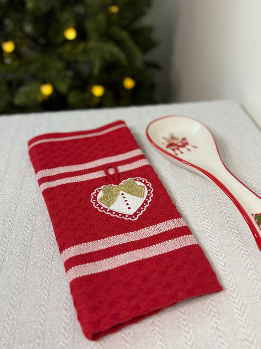 Christmas Kitchen Towel- All heart
