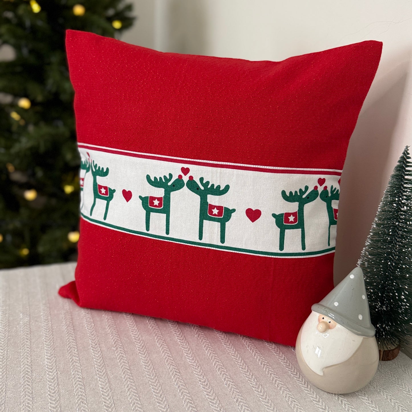 Christmas Cushion Cover - Reindeer Love