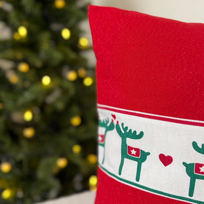 Christmas Cushion Cover - Reindeer Love
