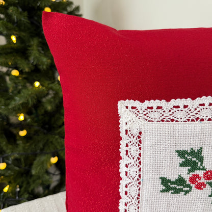 Christmas Cushion Cover - Holly Bunch