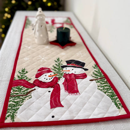 Christmas Runner - Snowman & Snowgirl