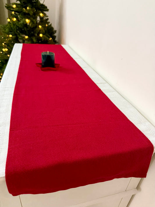 Christmas Runner - Shimmer in Solid Red