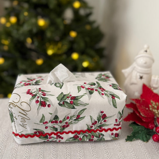 Tissue Box Cover -  Merry Christmas