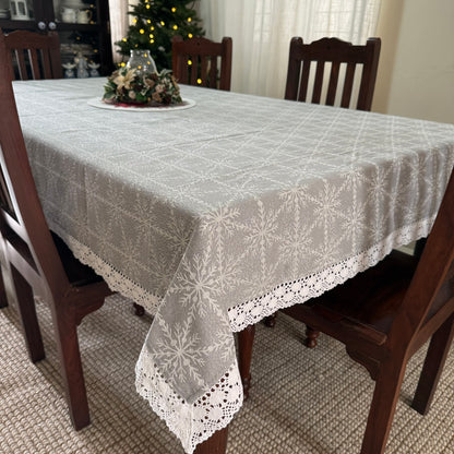 Christmas Tablecloth - Snowflakes & Shimmer