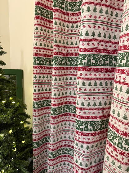 Curtains - Reindeers & Trees