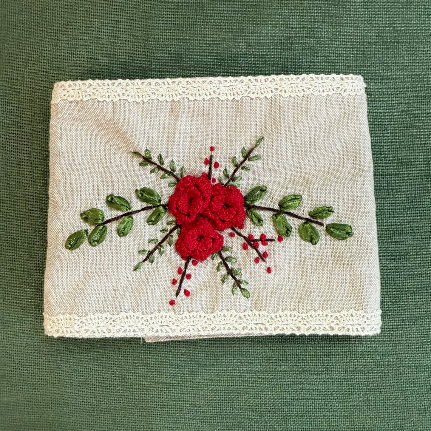 Curtain Tieback - Crocheted Holly