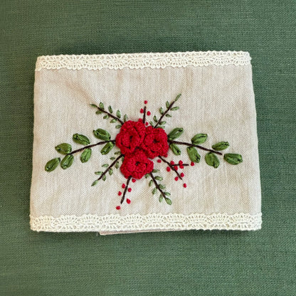 Curtain Tieback - Crocheted Holly