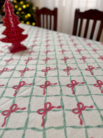 Christmas Tablecloth- Bows and Bows