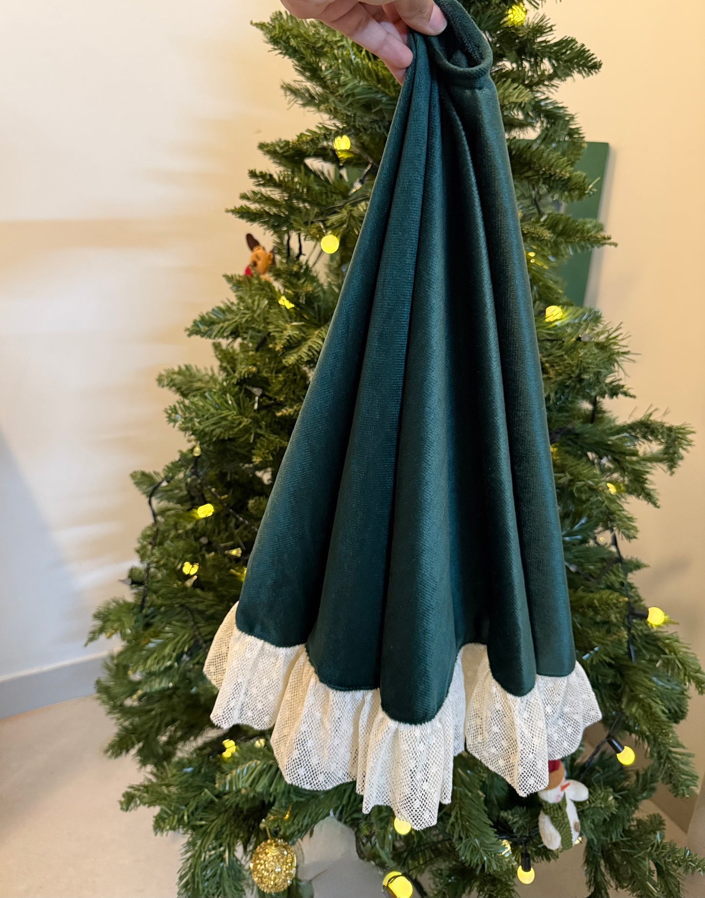 Christmas Tree Skirt - Royal Green