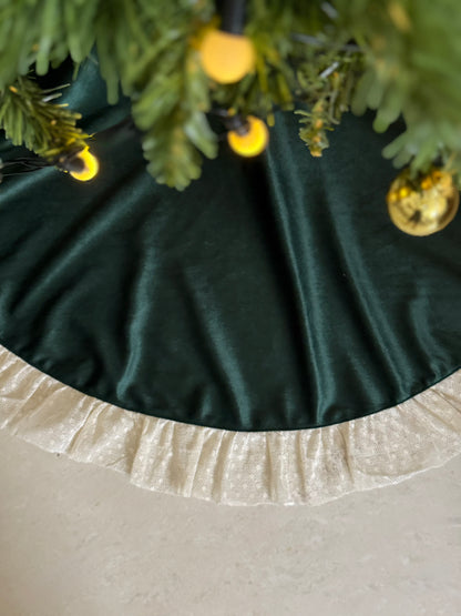 Christmas Tree Skirt - Royal Green