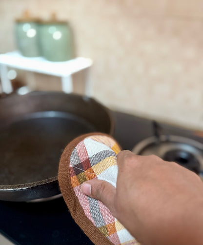 Potholders- Brown Check ( Set of2)