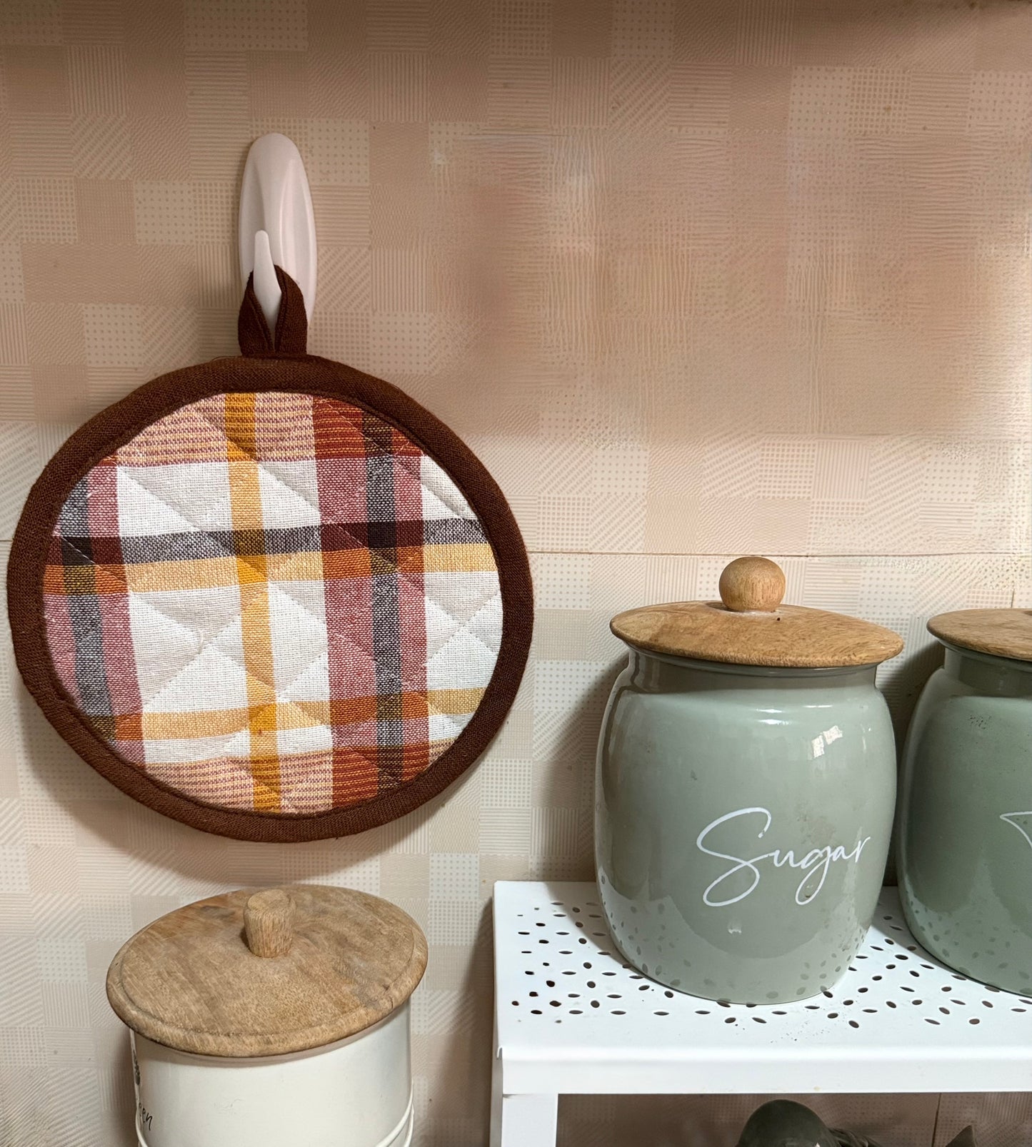 Potholders- Brown Check ( Set of2)