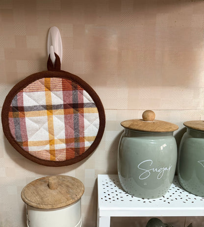 Potholders- Brown Check ( Set of2)