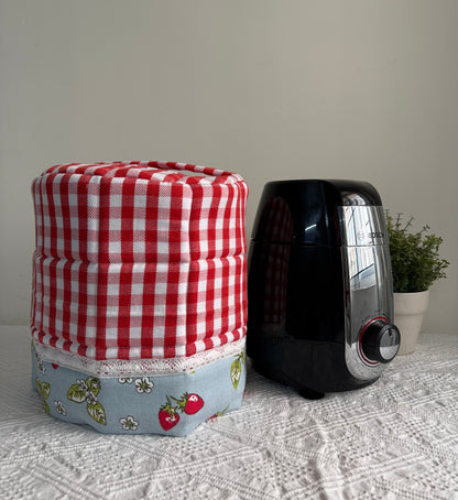 Mixer Grinder Cover- Strawberries and  Gingham