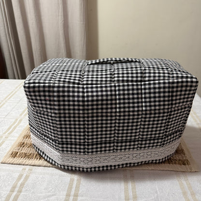Wet Grinder Cover- Gingham and Lace