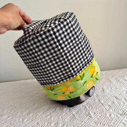 Mixer Grinder Cover (Round) -  Citrus in Gingham