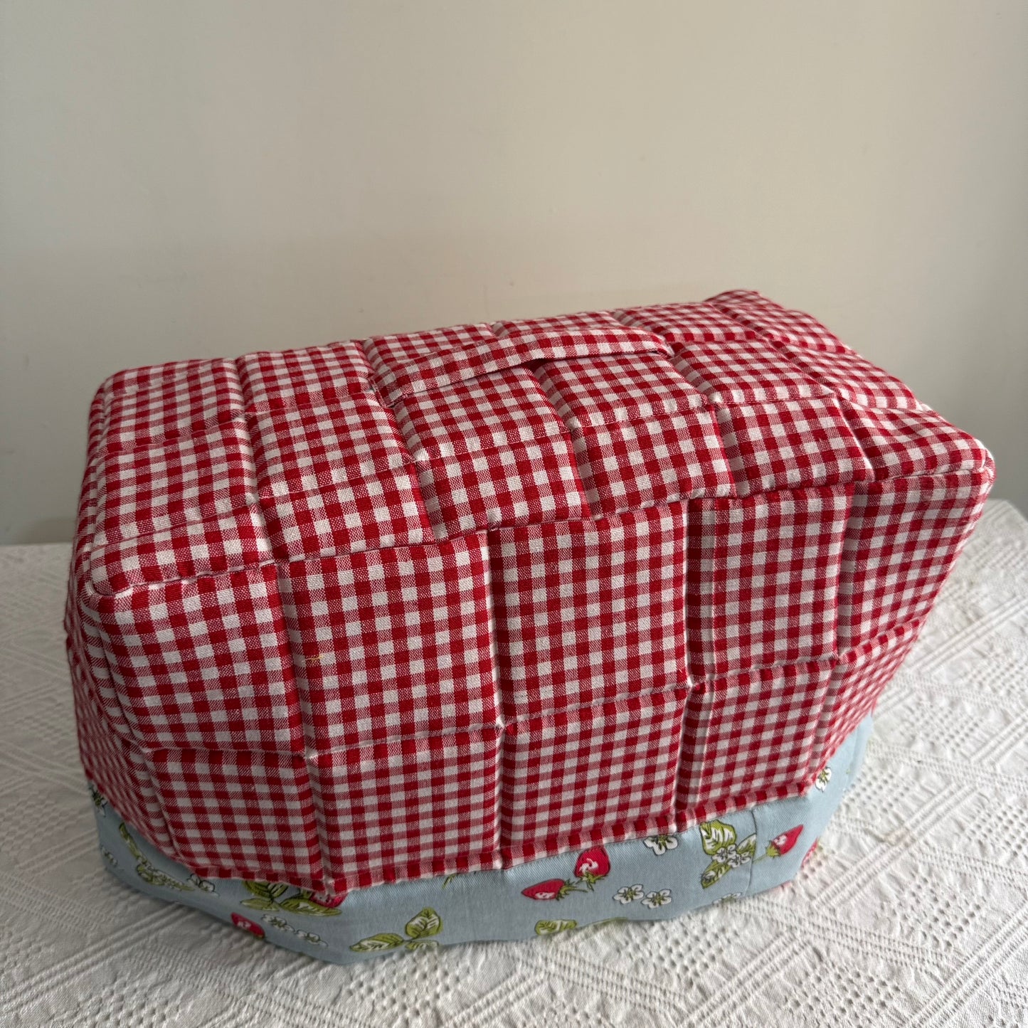 Wet Grinder Cover - Strawberries and Gingham